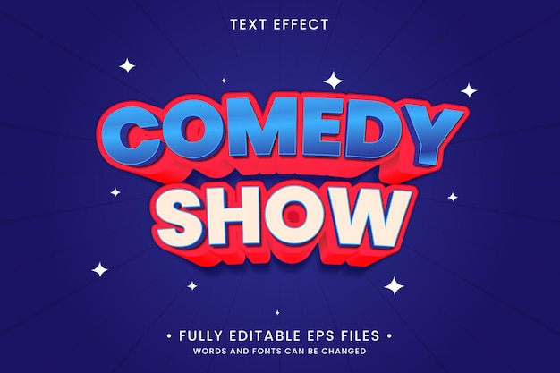 Vector comedy show text effect