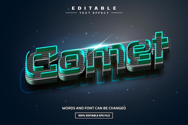 Comet 3D editable text effect template