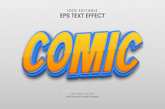 Comic 3D Text style effect