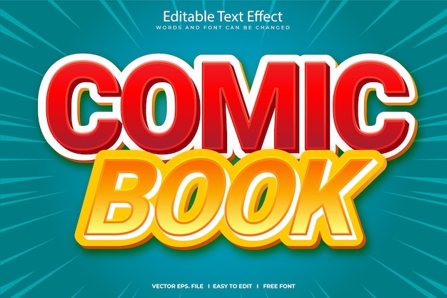 Comic Book Editable Text Effect