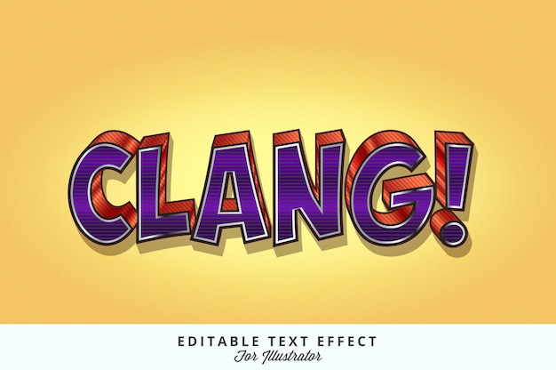 Comic Book Editable Text Effects for Illustrator