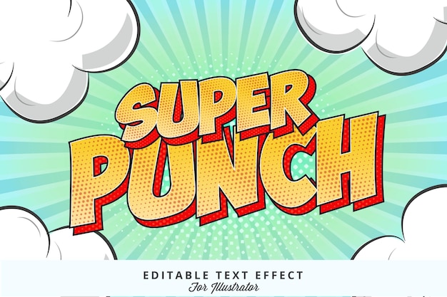 Comic Book Editable Text Effects for Illustrator