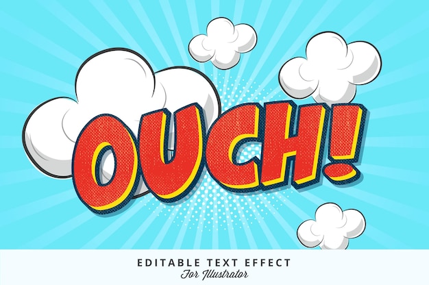 Comic Book Editable Text Effects for Illustrator