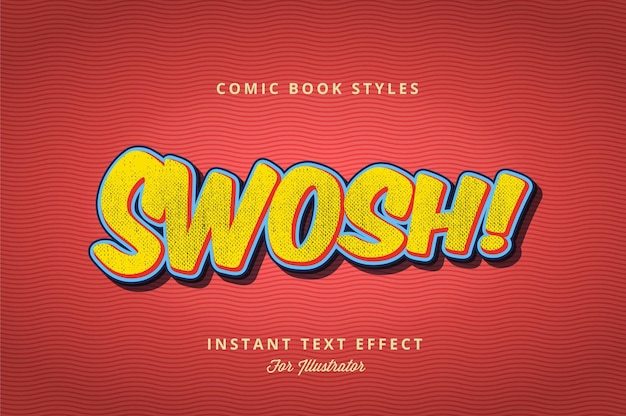 Comic Book Editable Text Effects for Illustrator