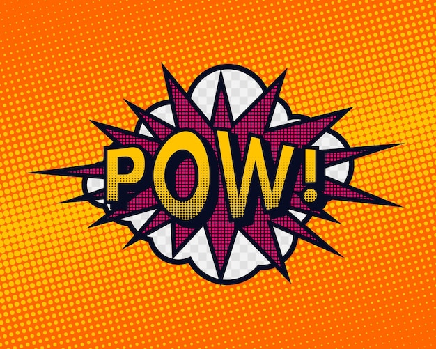 Comic book POW Style retro