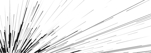 Comic book speed lines vector black white color