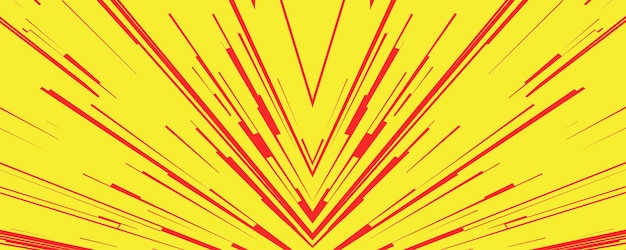 Comic book speed yellow red color lines