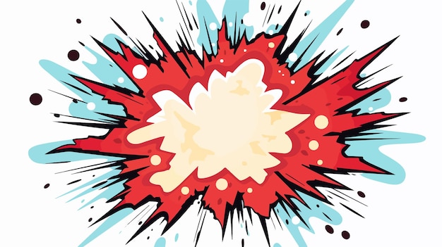 Comic Book Style Explosion Vector Cartoon Illustration