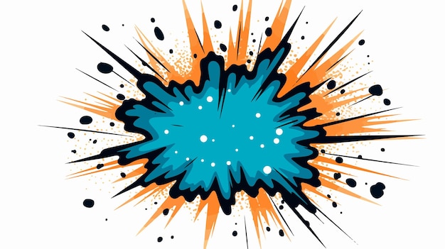 Comic Book Style Explosion Vector Cartoon Illustration