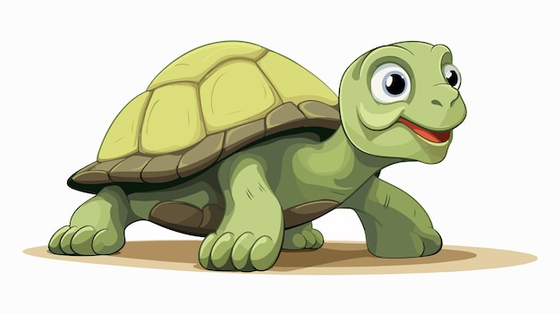 Vector comic book style quirky cartoon turtle illustration