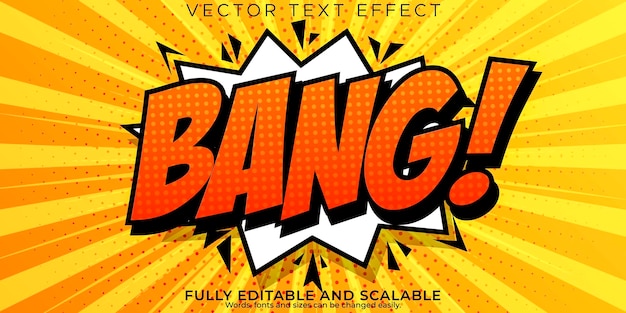 Comic book text effect editable cartoon and pop art text style