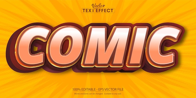 Comic book text effect editable pop art and cartoon text style