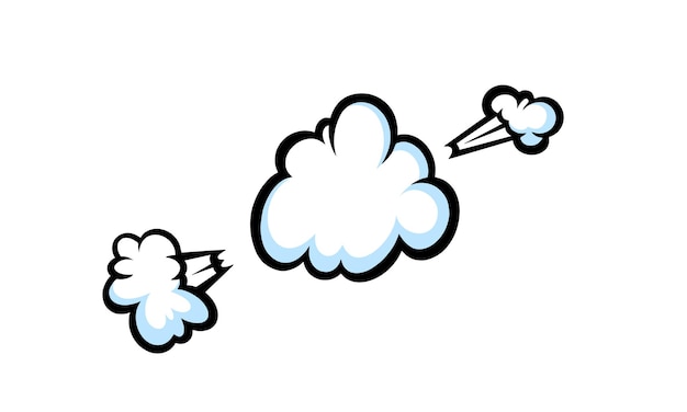 Comic boom smoke effect Puff and burst clouds for surprising and explosive events Vector