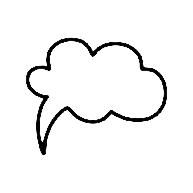 Comic bubble chat icon element