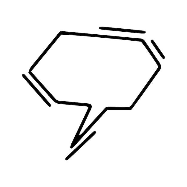 Comic bubble chat icon element