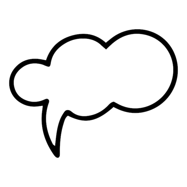 Comic bubble chat icon element