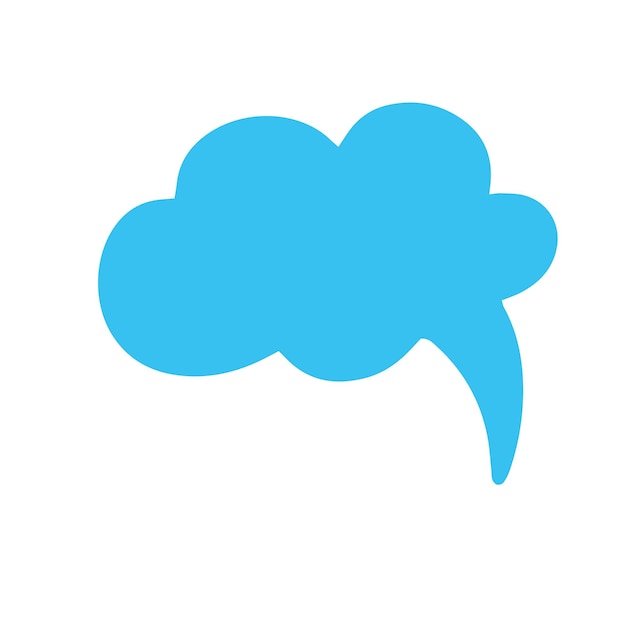 Comic bubble chat icon element