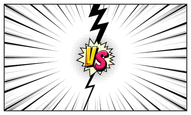 Vector comic cartoon battle fight background template