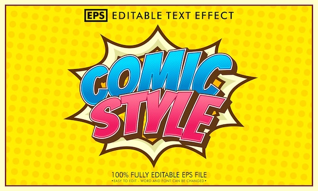 Comic cartoon editable text effect