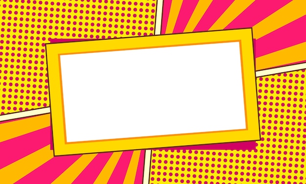 Comic cartoon frame template background design