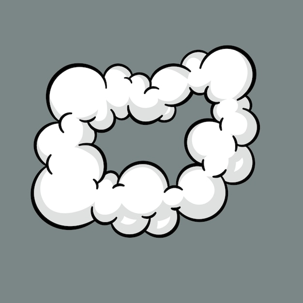 Comic cloud or smoke cartoon motion effects and explosion