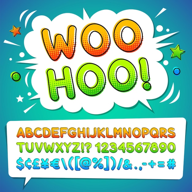 Comic Colorful Font