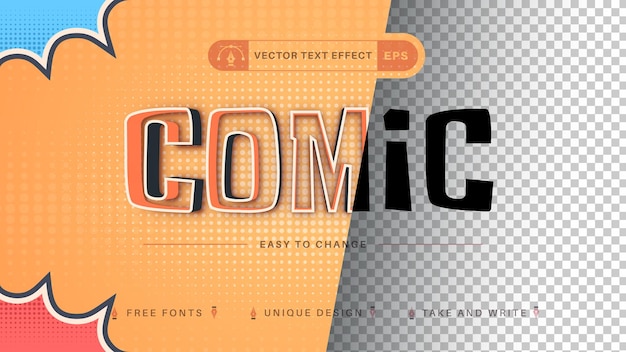 Comic  Editable Text Effect, Font Style