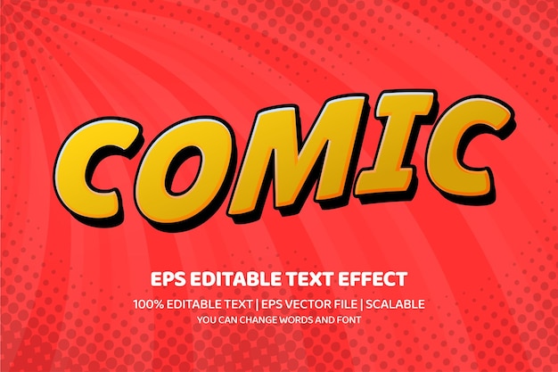 comic editable text effect