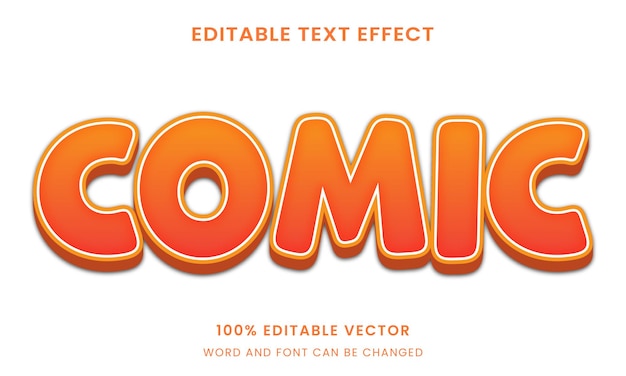 Comic editable text effect