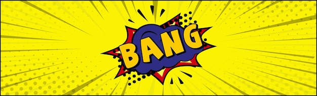 Comic lettering BAMG on white background Vector