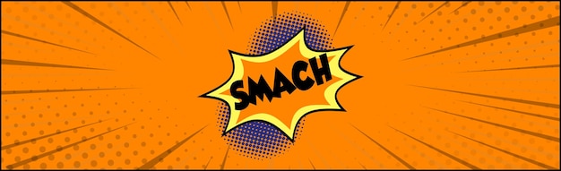 Comic lettering SMACH on white background Vector