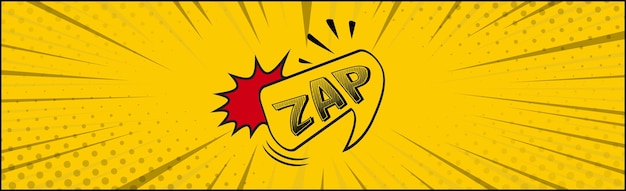 Comic lettering ZAP on white background Vector