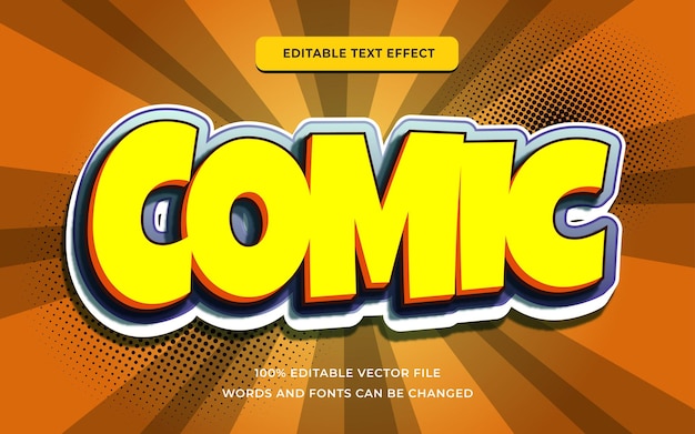 Comic promotion text effect editable