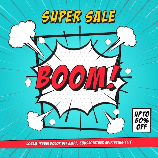 comic sale discount promotion banner