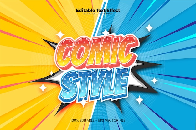 Comic Sale editable text effect in modern trend style