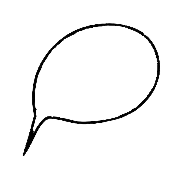 Comic speech bubble comic cloud shape Hand drawn doodle sketch style Speech bubble chat