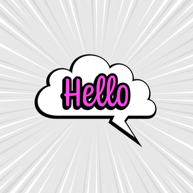 Comic speech bubbles isolated with text HELLO