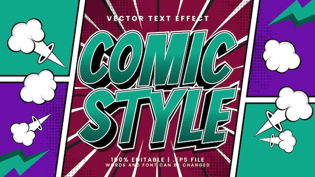 Comic style editable fancy cartoon text effect