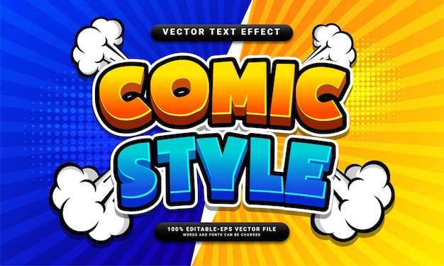 Comic style editable text effect suitable for cartoon style concept