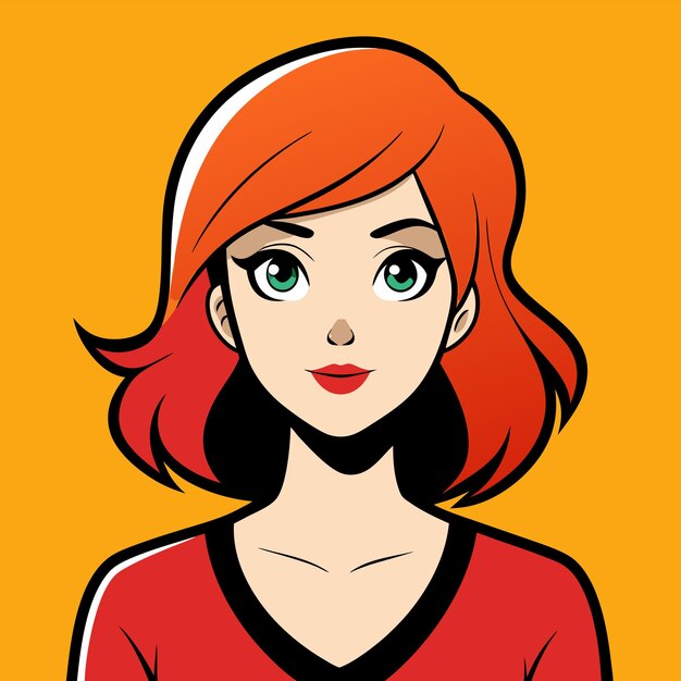 Vector comic style pop art girl