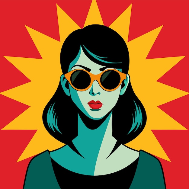 Vector comic style pop art girl