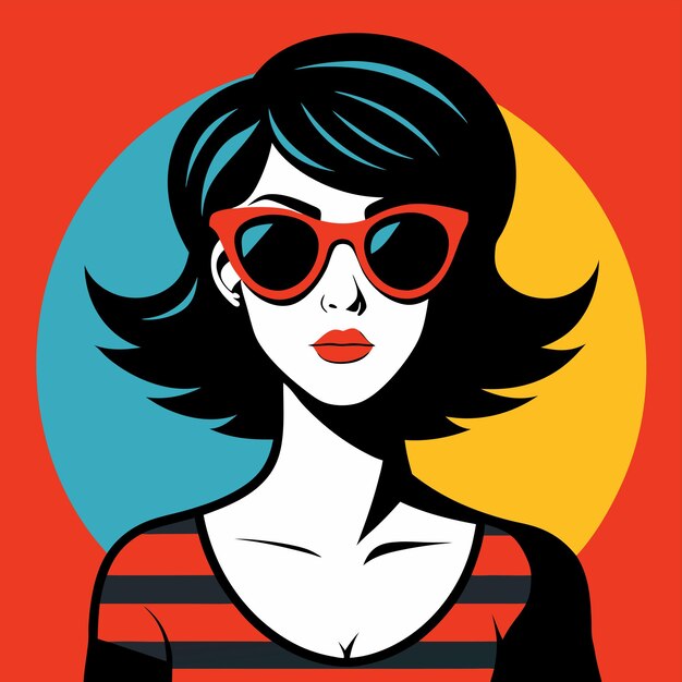 Vector comic style pop art girl