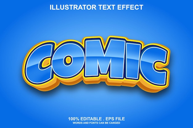 comic text effect editable