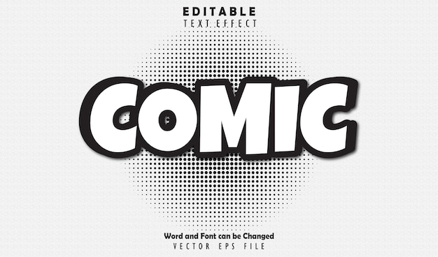 COMIC text effect editable