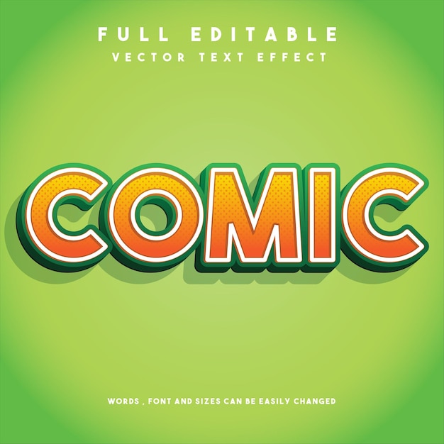 Comic text effect vector full editable