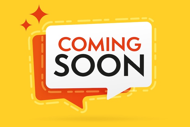 Coming soon announcement info banner template