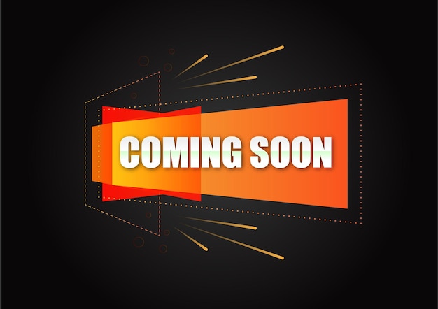 Vector coming soon banner design template with editable text effect