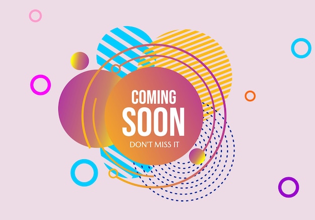 coming soon banner with modern geometric style and abstract background