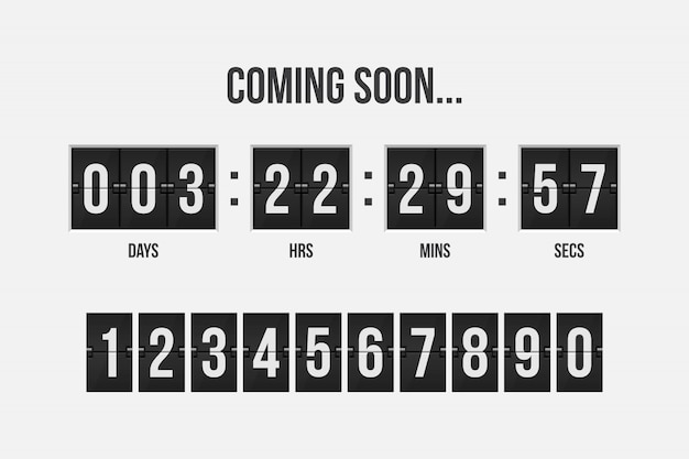 Coming soon countdown timer  illustration