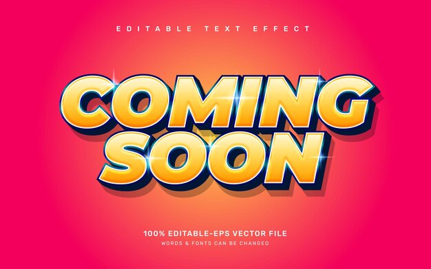 Coming soon editable text effect template